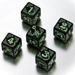 Arkham Horror Dice Set - Black/Green